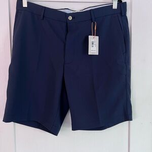 Peter Millar Dark Blue Flat Front Shorts